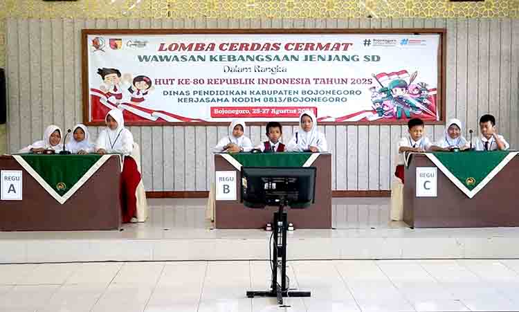 Hut ri ke 80, dinas pendidikan dan kodim bojonegoro gelar lcc wawasan kebangsaan