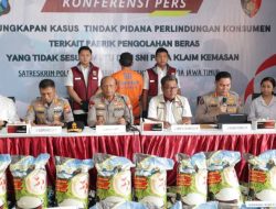 Polisi Berhasil Ungkap Beras Oplosan Sehari Produksi 14 Ton Pemilik Pabrik di Sidoarjo Jadi Tersangka