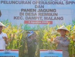 Panen Raya Jagung di Malang, Wujud Nyata Komitmen Polri dalam Ketahanan Pangan Nasional