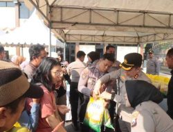 Gerakan Pangan Murah Polres Bojonegoro Disambut Antusias Warga 30 Ton Beras Habis Terjual