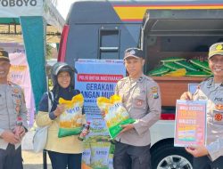 Polres Kediri Kota Gelar Penjualan Beras SPHP di Taman Sekartaji