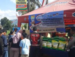 Kolaborasi Polisi dan Bulog Gelontorkan 108 Ton Beras Murah di Banyuwangi