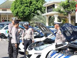 Maksimalkan Sarpras, Kapolres Kediri Cek Ranmor Dinas