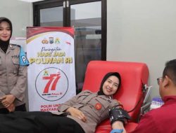 Polres Kediri Rayakan HUT Polwan dengan Aksi Donor Darah