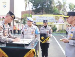 Apel Bersama dan Penandatanganan Pakta Integritas untuk Tingkatkan Disiplin Anggota Polres Kediri Kota