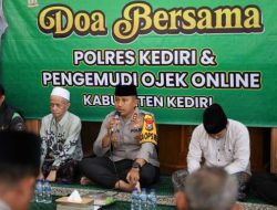 Polres Kediri dan Komunitas Ojol Gelar Doa Bersama