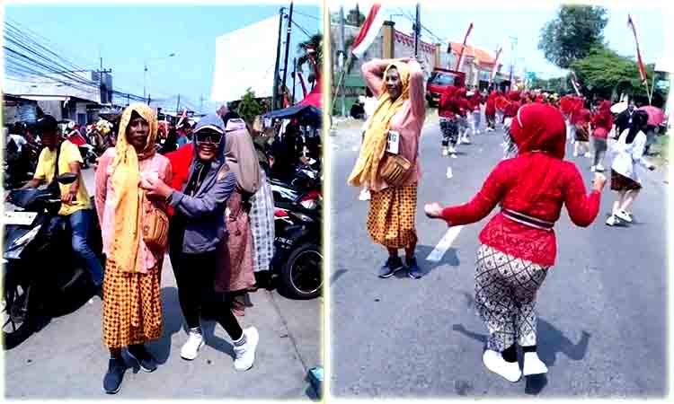 Pemdes kebaron tunjukkan kreativitas dalam karnaval 2