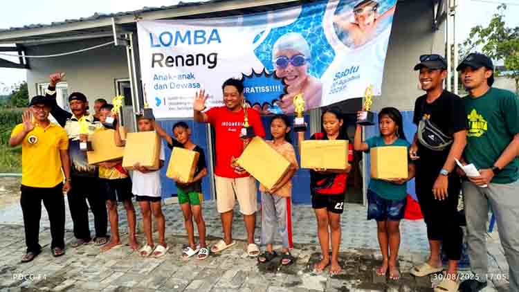 Pemdes ngujung gelar lomba renang anak usia maksimal 12 tahun, semarakkan hut ri ke 80 2