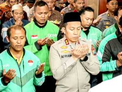 Polres Bojonegoro dan Komunitas Ojol Gelar Salat Gaib untuk Affan Kurniawan