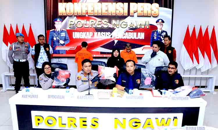 Polres ngawi amankan pelaku rudapaksa siswi