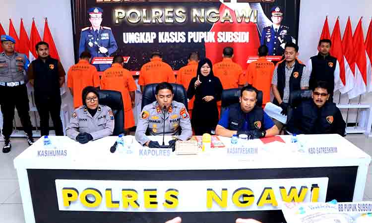 Polres ngawi bongkar upaya penjualan ilegal 17,8 ton pupuk bersubsidi