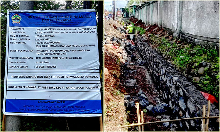 Proyek drainase bantarbolang disorot