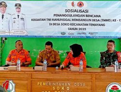 TMMD 125 Bojonegoro, TNI dan BPBD Sosialisasi Mitigasi Bencana