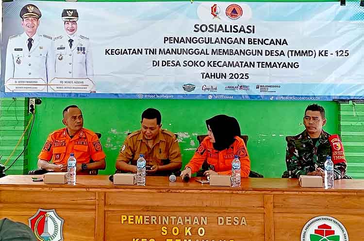 Tmmd 125 bojonegoro, tni dan bpbd sosialisasi