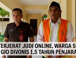 Terjerat Judi Online, Warga Sugio Divonis 1,5 Tahun Penjara