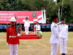 Wabup Irup pada Upacara Peringatan HUT ke-80 RI Tingkat Kab. Takalar