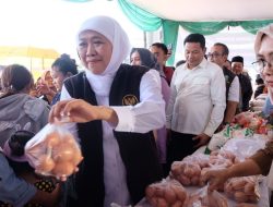Gubernur Jawa Timur Bersama Bupati Sidoarjo Tinjau Langsung Kegiatan Pasar Murah di Sidoarjo