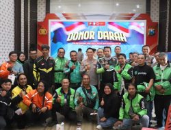 Donor Darah Sambut HUT Lalu Lintas Bhayangkara ke-70 dimeriahkan oleh Ojek Online