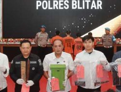 Polres Blitar Berhasil Ungkap Kasus Pencurian 4 Tersangka Diamankan