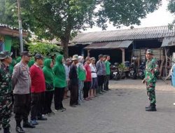 Jelang HUT TNI ke 80, Koramil 0809/02 Pesantren bersama Lembaga Lintas Sektor Bersihkan Pasar Pahing