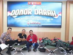 HUT Lalu Lintas Bhayangkara ke-70 tahun 2025, Polres Kediri Gelar Donor Darah Bersama Ojol dan masyarakat