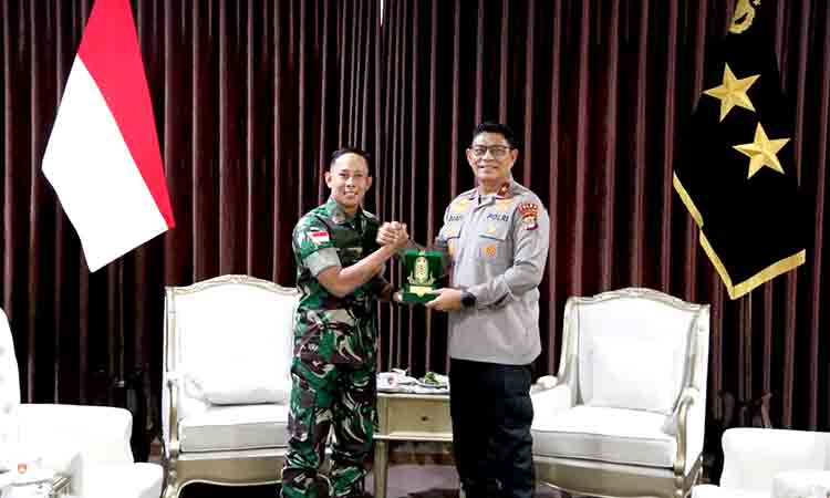 Kapolda kaltara menerima kunjungan silahturahmi danrem