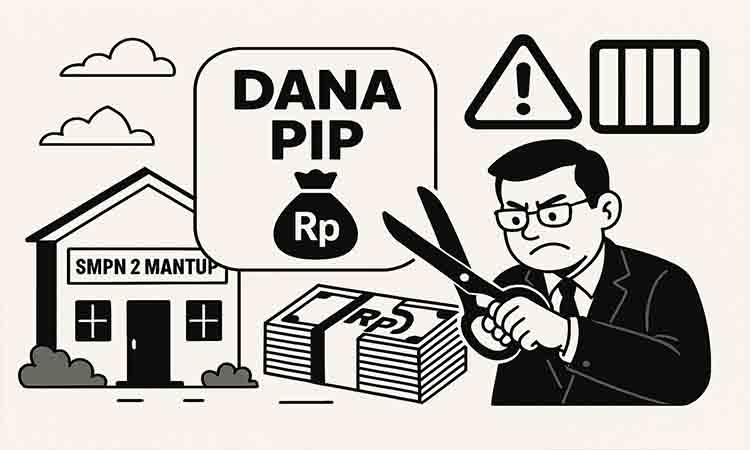 Langgar aturan, potongan dana pip di smpn 2 mantup berpotensi pidana