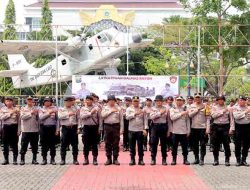 Polda Jatim Gelar Latkatpuan Dalmas Rayon DI Alun-alun Lamongan