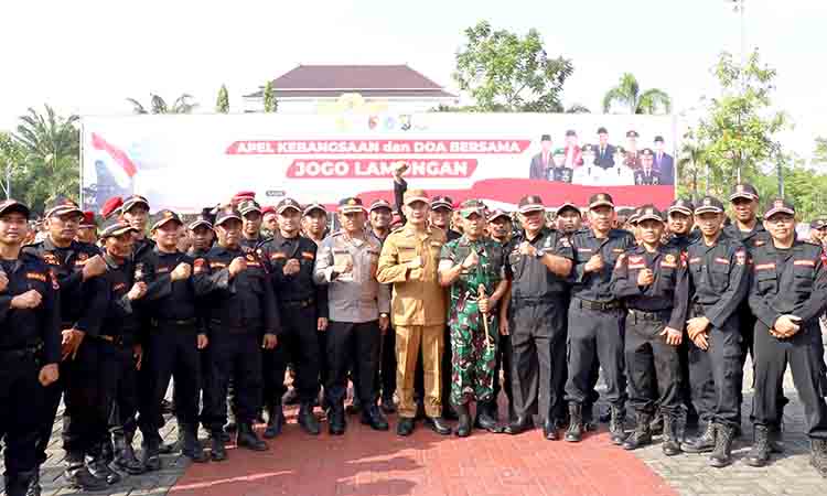 Polres lamongan gelar apel kebangsaan 2