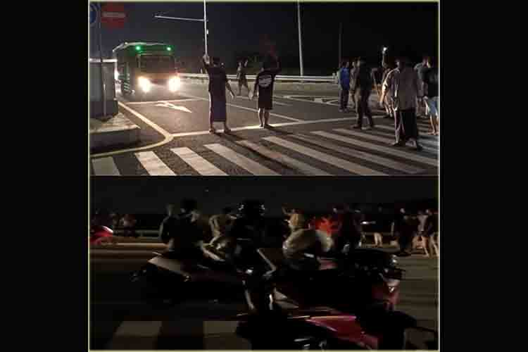 Warga balun blokade jlu, mendadak turun ke jlu , tuntut kepastian dan keseriusan pemda lamongan