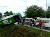 Bus Terguling di Exit Tol Gandulan Pemalang, 4 Korban Meninggal Dunia