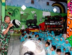 Cinta Tanah Air Anak Usia Dini, Sentuhan Humanis Satgas TMMD di TK Kedondong