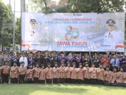 Wakapolres Kediri Kota Hadiri Upacara Peringatan Hari Jadi ke-80 Provinsi Jawa Timur di Balai Kota Kediri