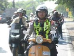 Polres Pasuruan Bersama Toga Tomas dan Komunitas Gelar Touring Bersholawat Untuk Kamseltibcarlantas