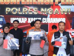 Kurang dari 24 Jam, Polres Ngawi Berhasil Ungkap Kasus Curanmor 17 TKP Lintas Provinsi