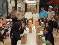 Polresta Sidoarjo Berbagi, Ajak Anak Yatim Makan Malam Bergizi