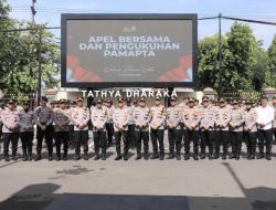 Kapolres Kediri Kota Kukuhkan Pamapta, Tegaskan Kehadiran Polisi Harus Dirasakan Masyarakat