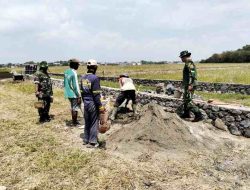 Satgas TMMD Sengkuyung Tahap IV Kodim Pemalang Bangun Talud di Desa Sukorejo untuk Tingkatkan Infrastruktur Desa