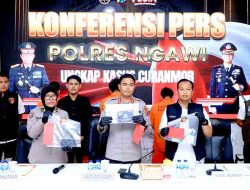 Kurang dari 24 Jam, Polres Ngawi Berhasil Ungkap Kasus Curanmor 17 TKP Lintas Provinsi