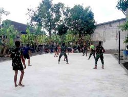 Lapangan Voli TMMD Kodim 0816/Sidoarjo di Desa Kedondong Hampir Rampung, Warga Antusias Menyambut Fasilitas Baru