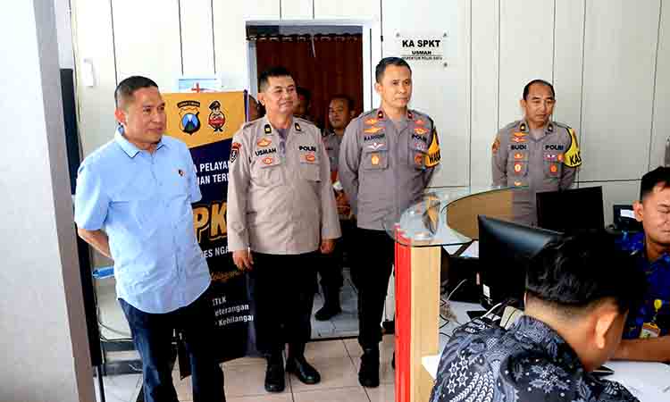 Polda jatim lakukan asistensi dan monitoring giat pamapta di polres ngawi