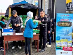 Polres Kediri Gelar Gerakan Pangan Murah di CFD Pare, Ringankan Beban Warga