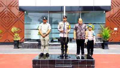 Polres ngawi gelar apel kebangsaan