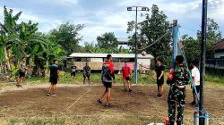 TMMD ke-126 Sidoarjo Bangun Semangat Pemuda Kedondong Lewat Voli Persahabatan