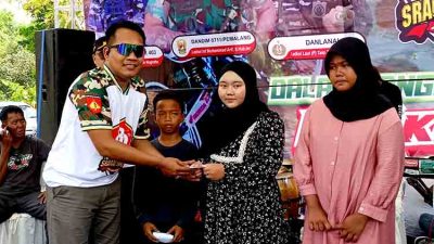 Trabas dan bakti sosial meriahkan hut ke 80 tni kodim 0711 3
