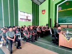 Anggota Kodim Pemalang Ikuti Vicon Sosialisasi Terpadu TWP TNI AD
