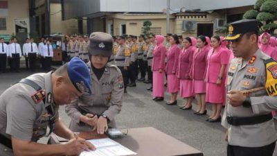 Polres Lamongan Gelar Sertijab Kasat Lantas dan Kasat Polairud