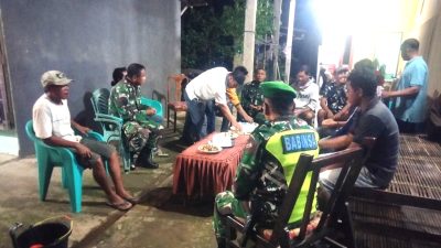 Koramil 1426-02/Polsel Ajak FKPPI, Linmas dan Tokoh Masyarakat Gelar Patroli Bersama