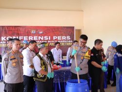Pemusnahan Barang Bukti Narkotika Jenis Sabu Sebanyak 4.533,24 gram di Polda Kalimantan Utara