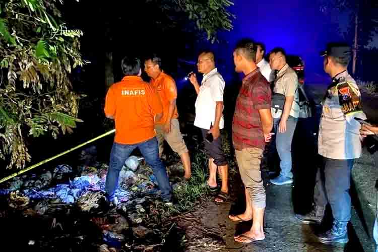 Mayat perempuan terbakar di hutan lamongan